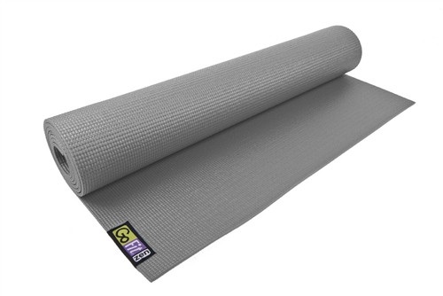 GoFit Yoga Mat with Yoga Pose Wall Chart - Gray